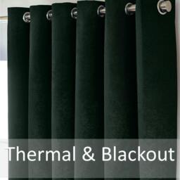 Rackhams Chenille Blackout Ring Top Eyelet Curtains - 229cm width x 229cm drop - thumbnail 3