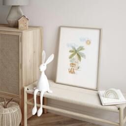 Rackhams Giraffe Nursery - Set of 3 wall art prints - 20 x 30 in / 50 x 76 cm - Satin Photo paper 280 gsm - White Frame - thumbnail 4