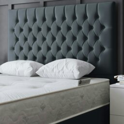 Rackhams Seraphine Divan Bed with Upholstered Headboard - Grey (Steel) - King - thumbnail 4