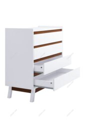 Rackhams 4-Tier Drawers Bedroom Chest Storage Cabinet - White - thumbnail 3