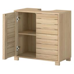 Rackhams Bathroom Under Sink Cabinet Basin Storage Cupboard 2 Door Oak Vanity Unit