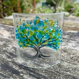 Rackhams Glass Curve – Seasons Collection – Summer Green (Handmade Decorative Ornament)