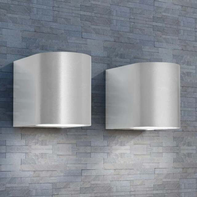 Rackhams Outdoor LED Wall Lights 2 pcs Round Downwards