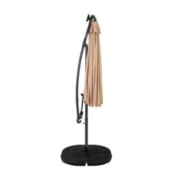 Rackhams LED Cantilever Parasol 3m With Full Fan Base – Beige - thumbnail 2