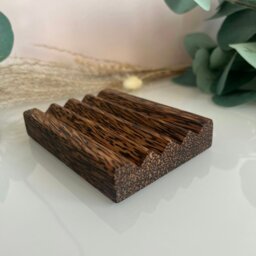 Rackhams Coconut Wood Soap Dish - Single - thumbnail 2