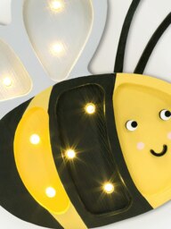 Rackhams Happy Bee Lamp in Yellow (16x18.5x5.5 cm) - Yellow - One size - thumbnail 3