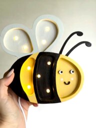 Rackhams Happy Bee Lamp in Yellow (16x18.5x5.5 cm) - Yellow - One size - thumbnail 4