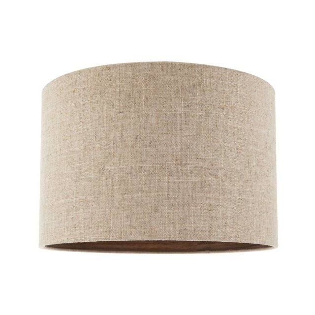 Rackhams Vintage Natural Linen Lamp Shade in Oatmeal with Wood Effect Inner - image 1