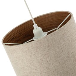 Rackhams Vintage Natural Linen Lamp Shade in Oatmeal with Wood Effect Inner - thumbnail 5