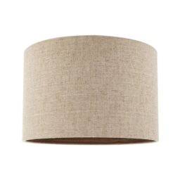 Rackhams Vintage Natural Linen Lamp Shade in Oatmeal with Wood Effect Inner