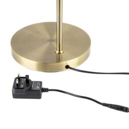 Rackhams Modern Antique Brass Task Floor Lamp with LED Halo Ring and CCT Dimmer - thumbnail 5
