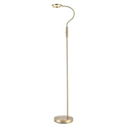 Rackhams Modern Antique Brass Task Floor Lamp with LED Halo Ring and CCT Dimmer - thumbnail 2