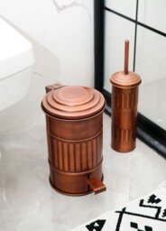 Rackhams Copper Step On Bathroom Rubbish Bin (5 Litres) - thumbnail 4
