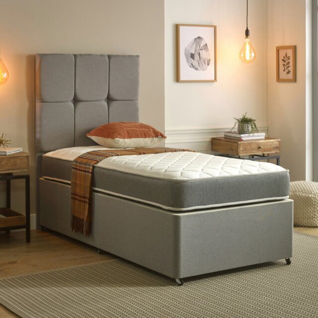 Rackhams Sirocco Airflow Hybrid Mattress - 18cm Deep, Spring & Memory Fibre Support - White - 1 - 3ft Single Mattress (90cm x 190cm) - image 1