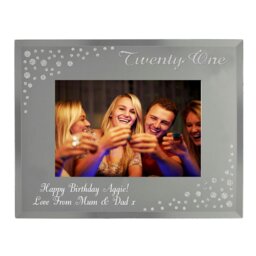 Rackhams Personalised Twenty One Diamante 6x4 Glass Photo Frame - thumbnail 4