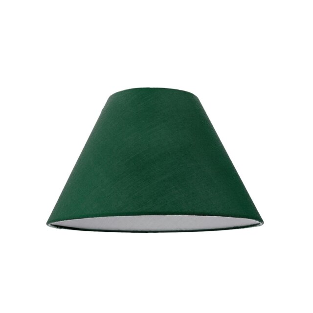 Rackhams Traditional 8 Inch Forest Green Cotton Fabric Coolie Lamp Shade - image 1