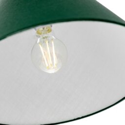 Rackhams Traditional 8 Inch Forest Green Cotton Fabric Coolie Lamp Shade - thumbnail 3