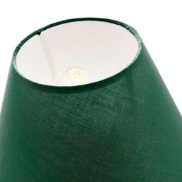 Rackhams Traditional 8 Inch Forest Green Cotton Fabric Coolie Lamp Shade - thumbnail 5