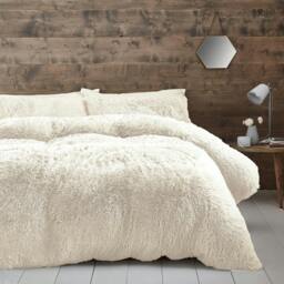 Rackhams Cuddly Cream Duvet Cover Set - Double - thumbnail 2