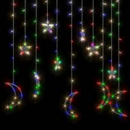 Rackhams Star and Moon Fairy Lights Remote Control 138 LED Colourful - thumbnail 4
