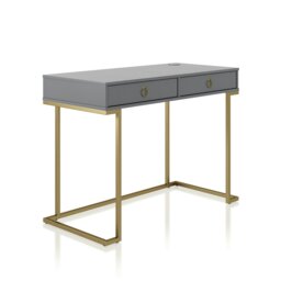Rackhams Camila Writing Desk Graphite Grey / Golden