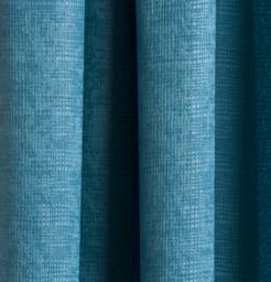 "Rackhams Teal Plain Thermal Room Darkening Energy Saving Tape Top Curtains For Living Rooms & Bedrooms - 46"" (117cm) Width x 54"" (137cm) Drop" - thumbnail 3