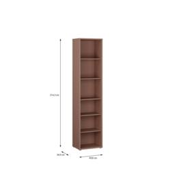 Rackhams Alice Springs Tall Narrow Bookcase with 5 Shelves in Terracotta - Manufactured Wood - 1 - Terracotta - thumbnail 5