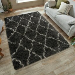 Rackhams Linhas Fluffy Rug - 80 x 150 - Cream - thumbnail 2