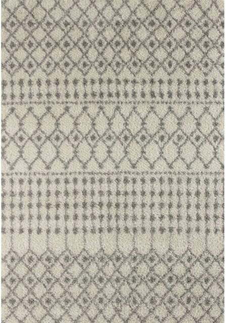 Rackhams Moroccan Ivory Grey Shaggy Rug - 1000 - 60X110 cm - image 1