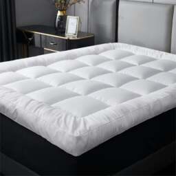 Rackhams 4 Inch Thick Super Soft Hypoallergenic Mattress Topper - Small Double - White - Microfibre