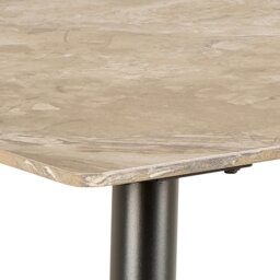 Rackhams Wicklow Ceramic Dining Table Brown/Black 140x75cm Included 4 Brooke Dining Chairs in Taupe - Black - No - Brown - thumbnail 6