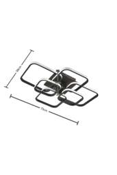 Rackhams Contemporary LED  Light-adjusted Semi Flush Ceiling Light - Black - One Size - thumbnail 6