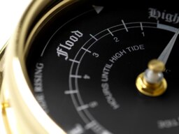 Rackhams Handmade Prestige Tide Clock in Solid Brass Mounted on Solid English Dark Oak - thumbnail 6