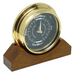 Rackhams Handmade Prestige Tide Clock in Solid Brass Mounted on Solid English Dark Oak - thumbnail 4