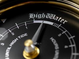 Rackhams Handmade Prestige Tide Clock in Solid Brass Mounted on Solid English Dark Oak - thumbnail 3