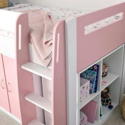 Rackhams Lacy Pink Storage Mid Sleeper Bed - Bed Only - thumbnail 6
