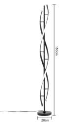 Rackhams Contemporary LED Floor Lamp - Black - One Size - thumbnail 4