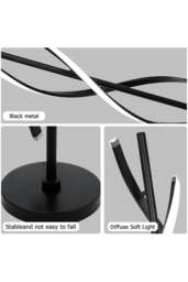 Rackhams Contemporary LED Floor Lamp - Black - One Size - thumbnail 6