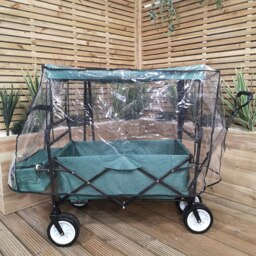 Rackhams Folding Festival Camping Storage Trolley with Canopy & Waterproof Cover 100Kg capacity - thumbnail 4