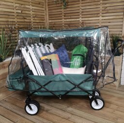 Rackhams Folding Festival Camping Storage Trolley with Canopy & Waterproof Cover 100Kg capacity - thumbnail 2