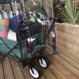 Rackhams Folding Festival Camping Storage Trolley with Canopy & Waterproof Cover 100Kg capacity - thumbnail 5