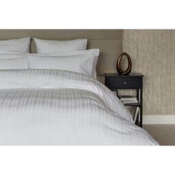 Rackhams Hotel Tribeca Duvet Cover Set - White - Superking - White - 100% Cotton - thumbnail 3