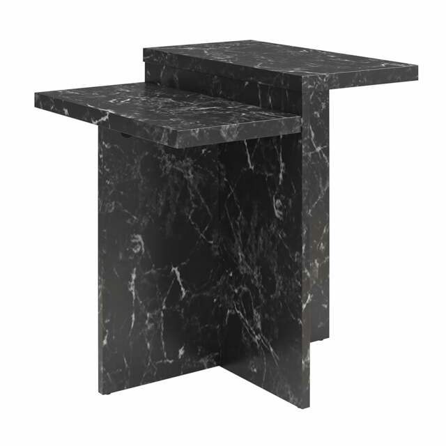 Rackhams Brielle Accent Table Black Faux Marble - Black - image 1
