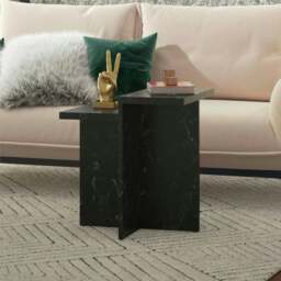 Rackhams Brielle Accent Table Black Faux Marble - Black - thumbnail 2