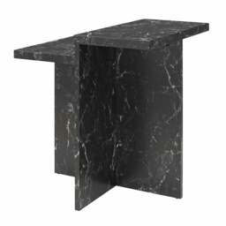 Rackhams Brielle Accent Table Black Faux Marble - Black - thumbnail 4