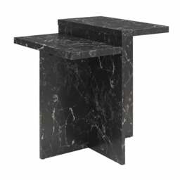 Rackhams Brielle Accent Table Black Faux Marble - Black - thumbnail 5