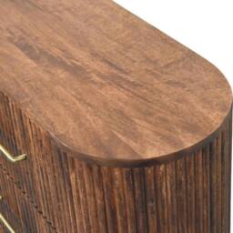 Rackhams Solid Wood Ridgefront Chest – Roasted Almond, 3 Drawers, Brown - thumbnail 5