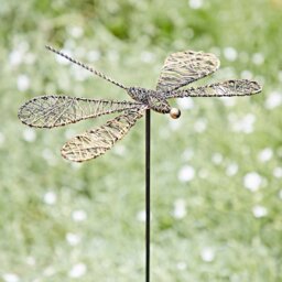 Rackhams Tramea Metal Dragonfly Garden Stake Decoration - Metal - thumbnail 4