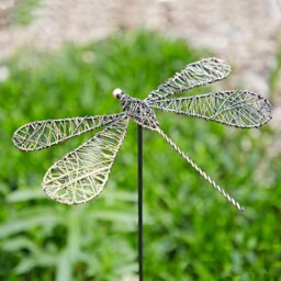 Rackhams Tramea Metal Dragonfly Garden Stake Decoration - Metal - thumbnail 2
