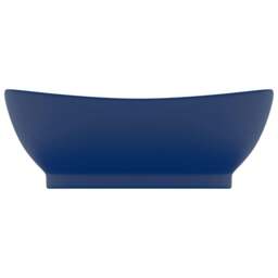 Rackhams Luxury Basin Overflow Oval Matt Dark Blue 58.5x39 cm Ceramic - thumbnail 3